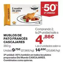 El Corte Inglés Cascajares - muslos de pato frances oferta