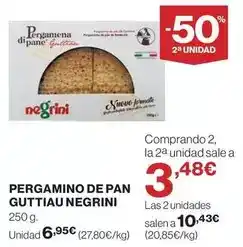 El Corte Inglés Negrini - pergamino de pan guttiau oferta