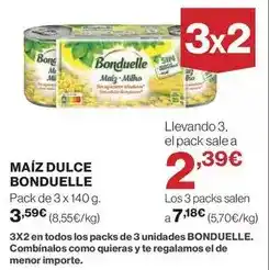 El Corte Inglés Bonduelle - maíz dulce oferta