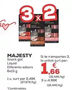 Kiwoko Majesty - snack gato liquid oferta