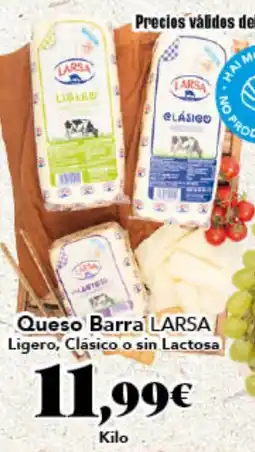 Gadis LARSA Queso Barra Ligero, Clásico o sin Lactosa oferta