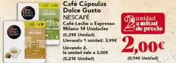 Gadis NESCAFÉ Café Cápsulas Dolce Gusto oferta