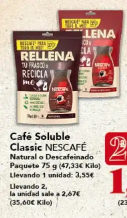 Gadis NESCAFÉ Café Soluble Classic oferta