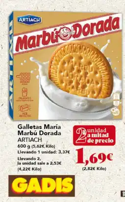 Gadis ARTIACH Galletas María Marbú Dorada oferta