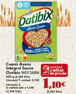 Gadis WEETABIX Copos Avena Integral Suave Oatibix oferta