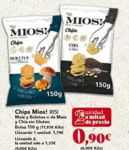 Gadis RISI Chips Mios! Maiz y Boletus o de Maiz y Chia sin Gluten oferta