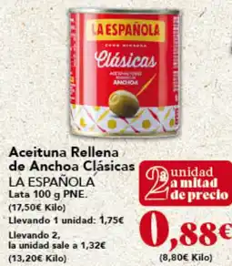 Gadis LA ESPAÑOLA Aceituna Rellena de Anchoa Clásicas oferta