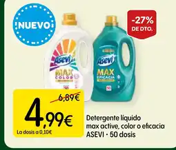 Economy Cash ASEVI Detergente líquido max active, color o eficacia oferta