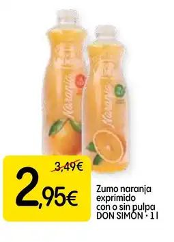 Economy Cash DON SIMON Zumo naranja exprimido con o sin pulpa oferta