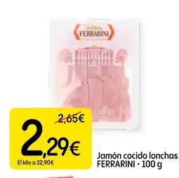 Economy Cash FERRARINI Jamón cocido lonchas oferta