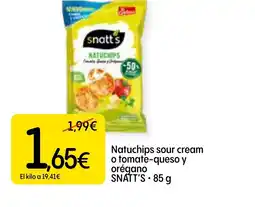 Economy Cash SNATT'S Natuchips sour cream o tomate-queso y orégano oferta