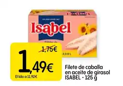 Economy Cash ISABEL Filete de caballa en aceite de girasol oferta