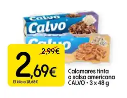 Economy Cash CALVO Calamares tinta o salsa americana oferta