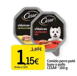 Economy Cash CÉSAR Comida perro paté buey o pollo oferta