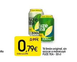 Economy Cash FUZE TEA Té limón original, sin azúcar o maracuyá oferta