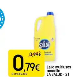 Economy Cash LA SALUD Lejía multiusos amarilla oferta
