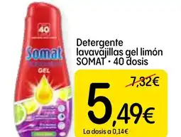 Economy Cash SOMAT Detergente Somat lavavajillas gel limón oferta