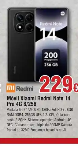Hiper FROIZ REDMI Móvil Xiaomi Note 14 Pro 4G 8/256 oferta
