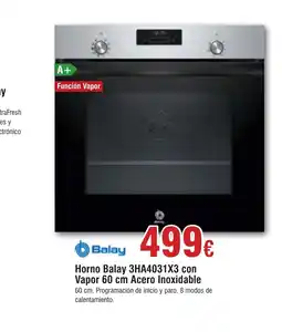 Hiper FROIZ BALAY Horno 3HA4031X3 con Vapor Acero Inoxidable oferta