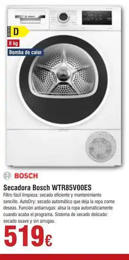 Hiper FROIZ BOSCH Secadora WTR85V00ES oferta