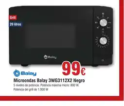 Hiper FROIZ BALAY Microondas 3WG3112X2 Negro oferta