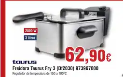 Hiper FROIZ TAURUS Freidora Fry 3 (Df2030) 973967000 oferta