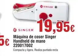 Hiper FROIZ SINGER Máquina de coser Handheld de mano oferta