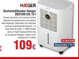 Hiper FROIZ HÆGER Deshumidificador DED10012A 101 oferta