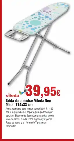 Hiper FROIZ VILEDA Tabla de planchar Neo Metal oferta