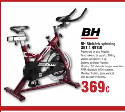 Hiper FROIZ BH Bicicleta spinning SB1.4 H9158 oferta