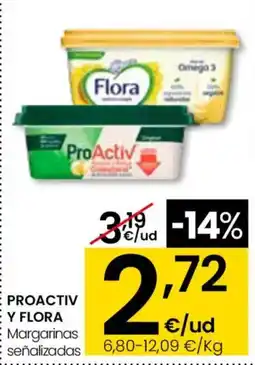 Aliprox PROACTIV Y FLORA Margarinas señalizadas oferta