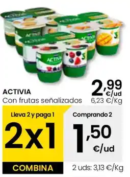 Aliprox ACTIVIA Con frutas señalizados oferta