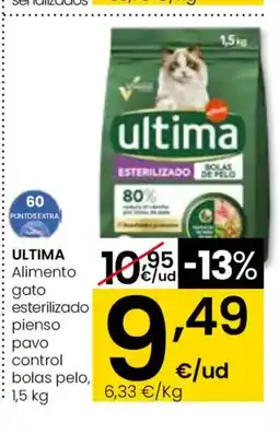 Aliprox ULTIMA Alimento gato esterilizado pienso pavo control bolas pelo oferta