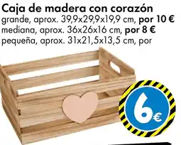 TEDi Caja de madera con corazón oferta