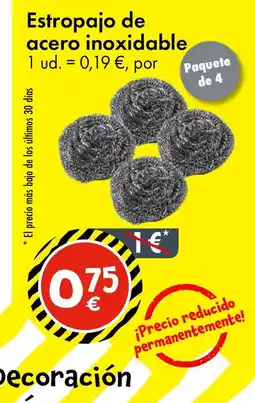 TEDi Estropajo de acero inoxidable oferta