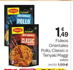 Supermercados El Jamón MAGGI Fideos Orientales Pollo, Classic o Teriyaki oferta