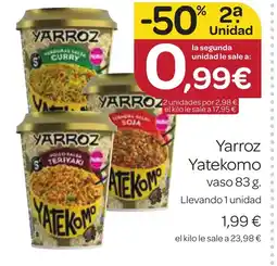 Supermercados El Jamón YATEKOMO Yarroz oferta