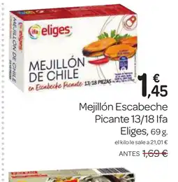 Supermercados El Jamón IFA ELIGES Mejillón Escabeche Picante 13/18 oferta