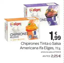 Supermercados El Jamón IFA ELIGES Chipirones Tinta o Salsa Americana oferta