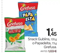 Supermercados El Jamón GREFUSA Snack Gublins, o Papadelta oferta