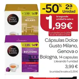 Supermercados El Jamón Cápsulas Dolce Gusto Milano, Genova o Bologna oferta