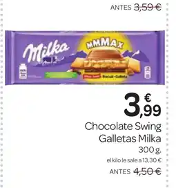 Supermercados El Jamón MILKA Chocolate Swing Galletas oferta