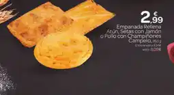 Supermercados El Jamón Empanada Rellena Atún, Setas con Jamón o Pollo con Champiñones Campelo oferta