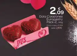Supermercados El Jamón Dots Corazones Europastry Pack-2 oferta