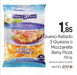 Supermercados El Jamón RENY PICOT Queso Rallado 3 Quesos o Mozzarella oferta