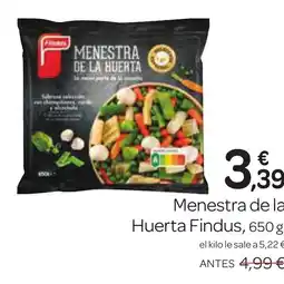 Supermercados El Jamón FINDUS Menestra de la Huerta oferta