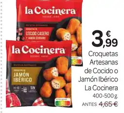 Supermercados El Jamón LA COCINERA Croquetas Artesanas de Cocido o Jamón Ibérico oferta