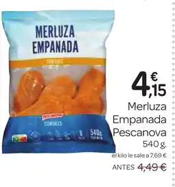 Supermercados El Jamón PESCANOVA Merluza Empanada oferta