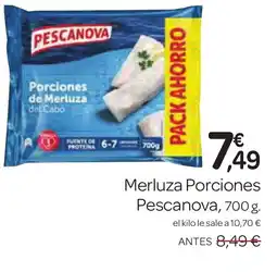 Supermercados El Jamón PESCANOVA Merluza Porciones oferta