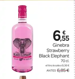 Supermercados El Jamón BLACK ELEPHANT Ginebra Strawberry oferta